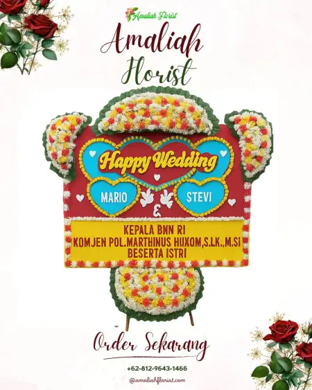 Papan Bunga Pernikahan Pagebangan